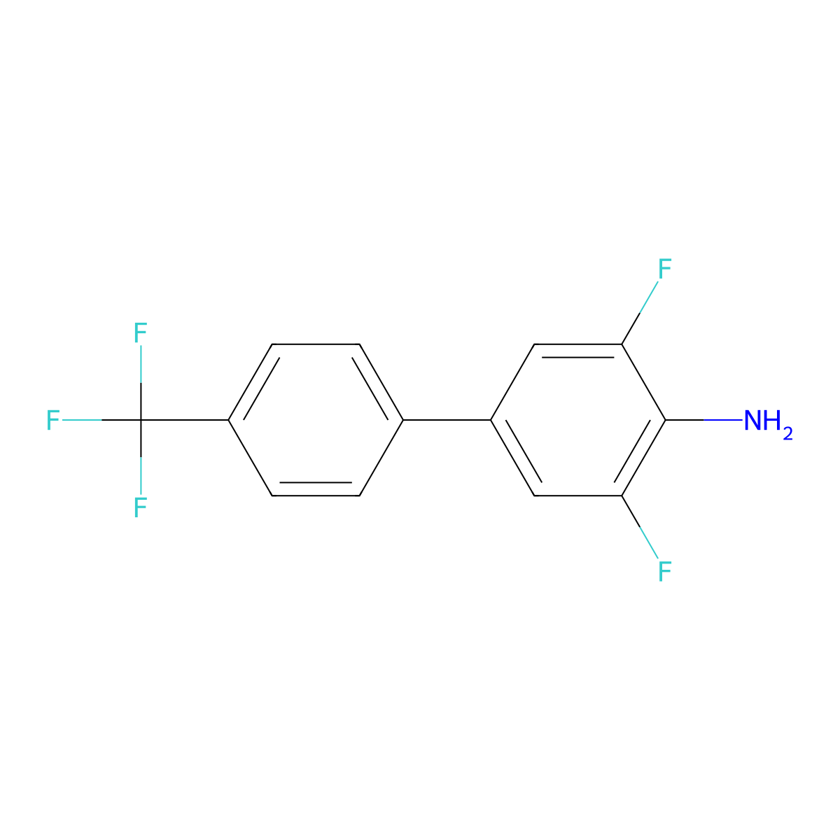 [3,5-Difluoro-4'-(trifluoromethyl)-4-biphenylyl]amine molecular structure, CAS 856897-97-7