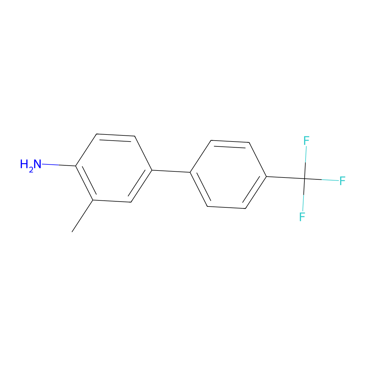 3-Methyl-4'-(trifluoromethyl)-4-biphenylamine molecular structure, CAS 856897-99-9