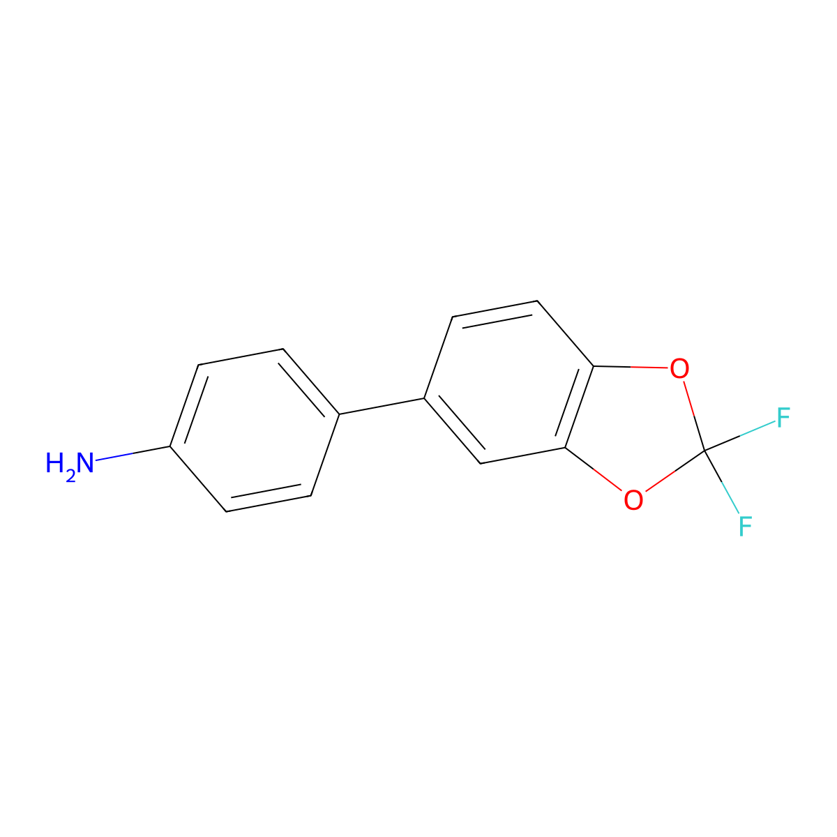 4-(2,2-Difluoro-1,3-benzodioxol-5-yl)aniline molecular structure, CAS 856898-47-0
