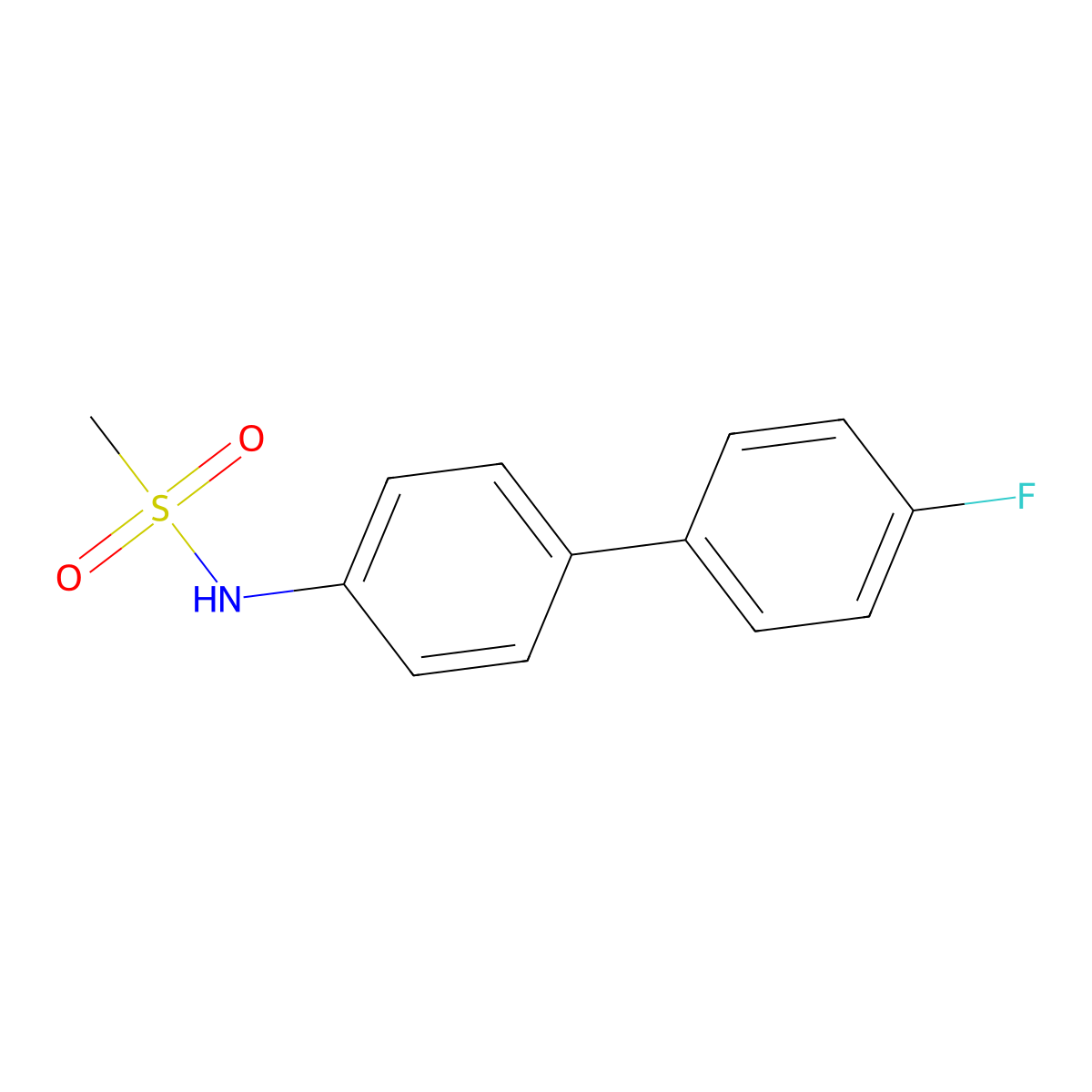 N-[4-(4-fluorophenyl)phenyl]methanesulfonamide molecular structure, CAS 856898-56-1