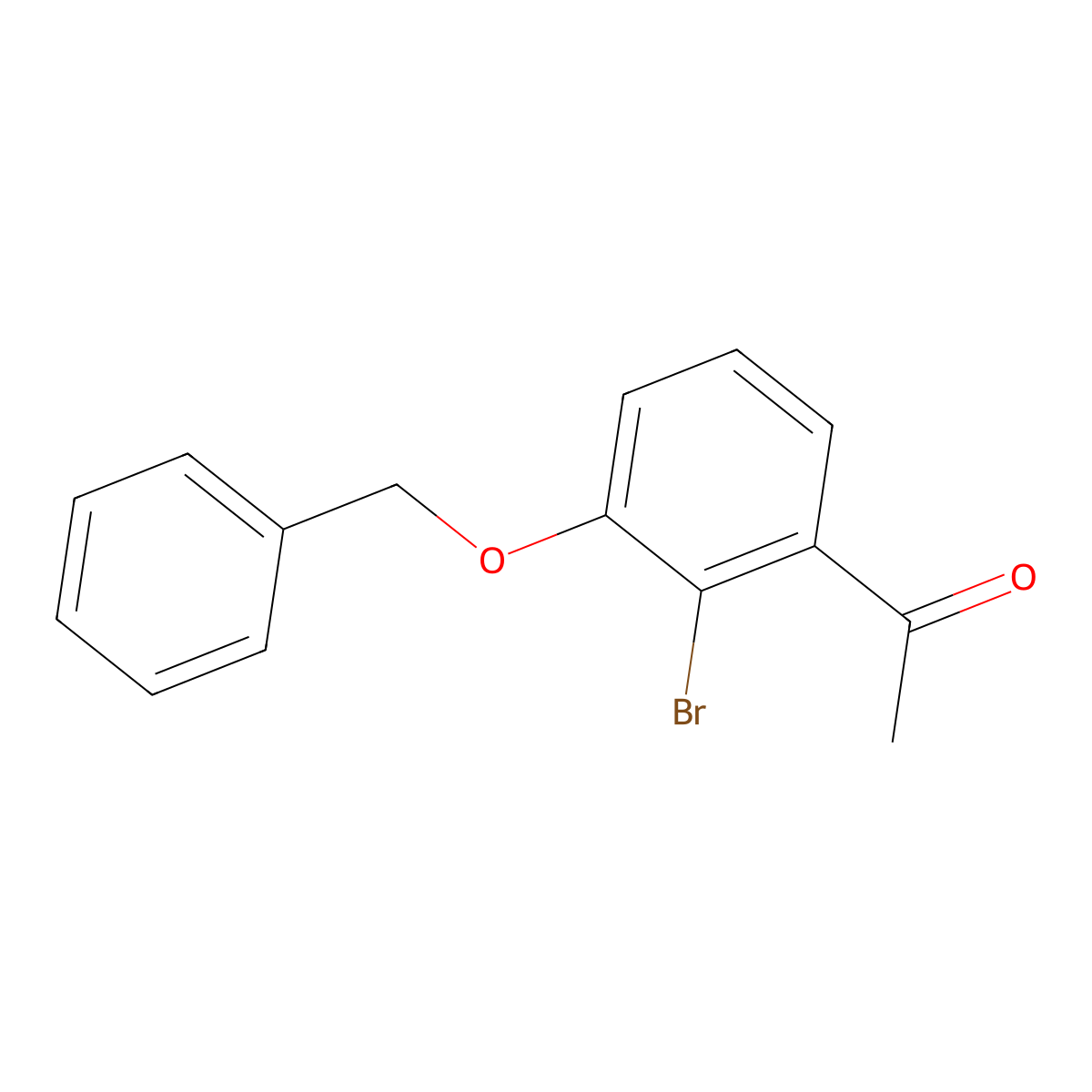Ethanone, 1-[2-bromo-3-(phenylmethoxy)phenyl]- molecular structure, CAS 856906-43-9