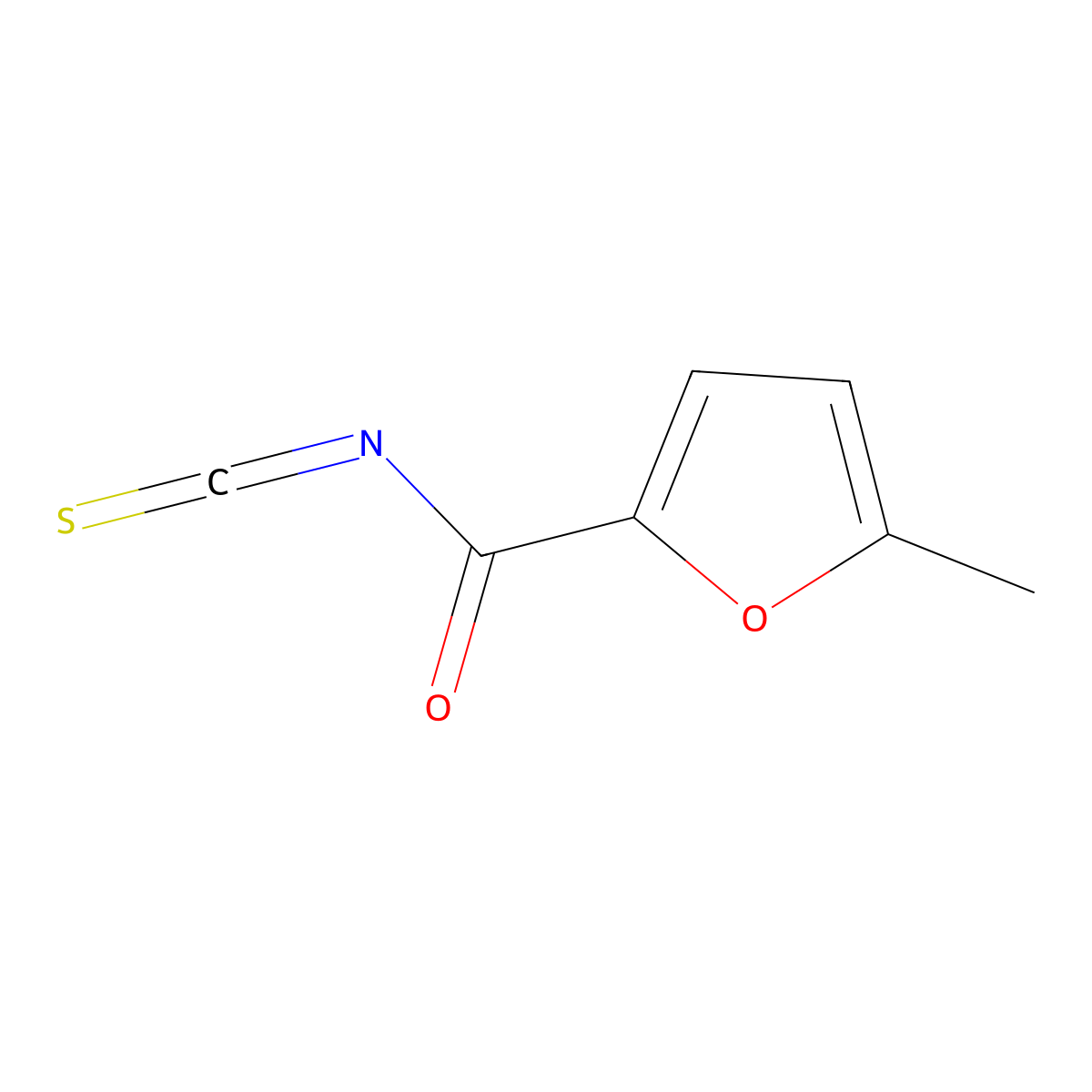 5-Methylfuran-2-carbonyl isothiocyanate molecular structure, CAS 856906-99-5