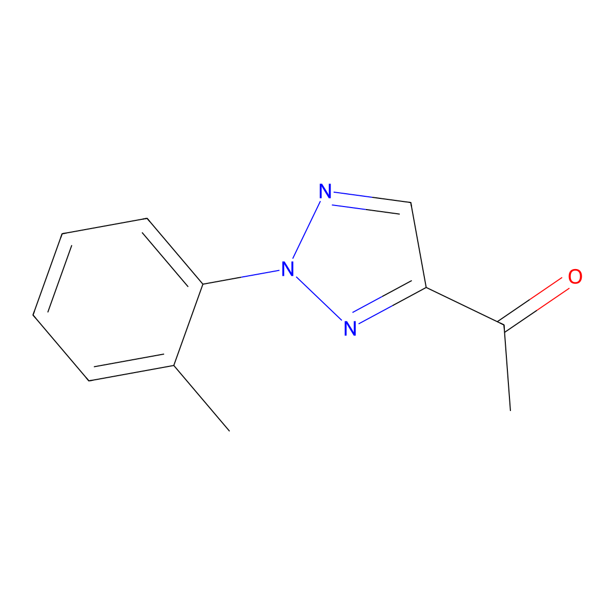 1-[2-(2-methylphenyl)-2H-1,2,3-triazol-4-yl]ethan-1-one molecular structure, CAS 85693-12-5