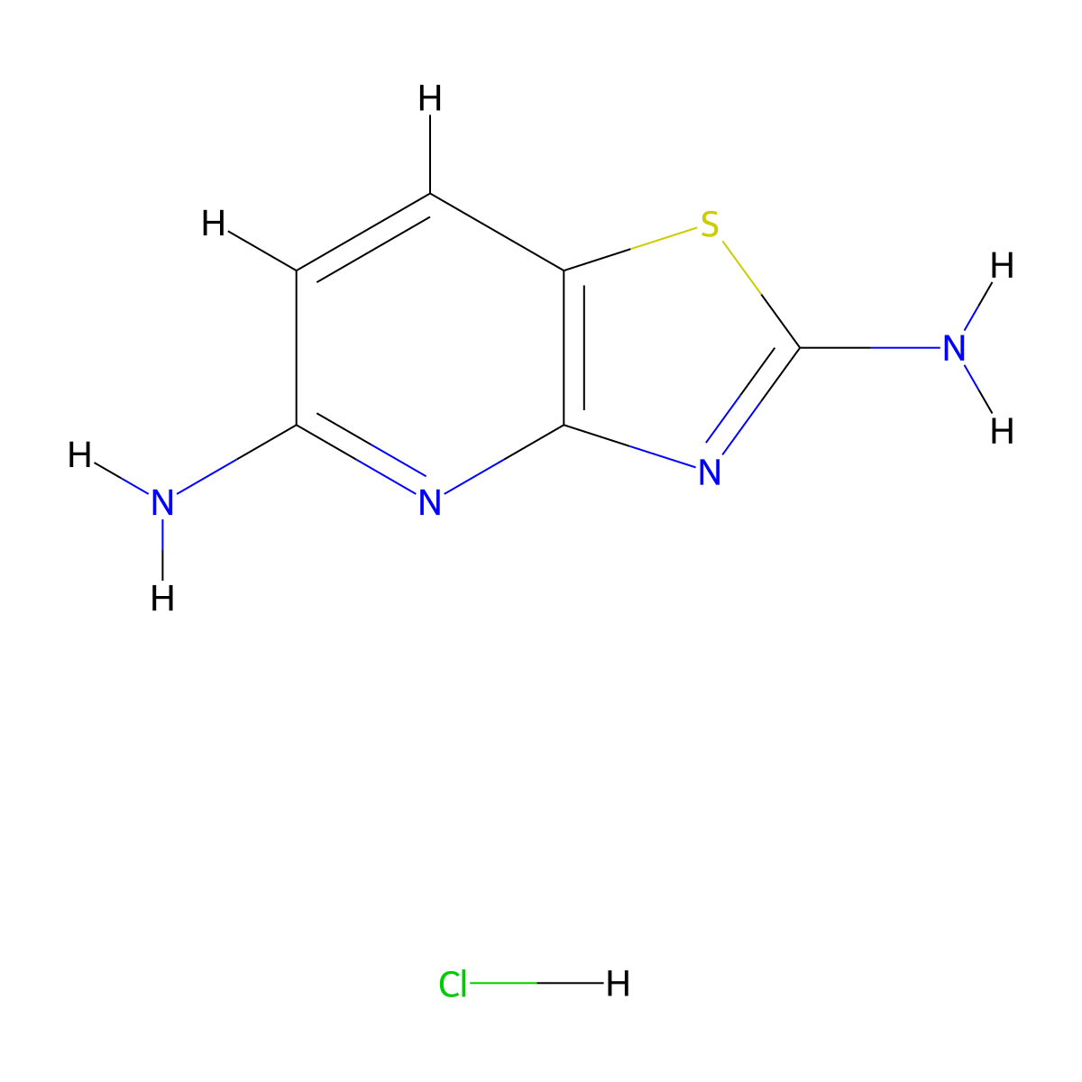 [1,3]Thiazolo[4,5-b]pyridine-2,5-diamine hydrochloride molecular structure, CAS 856938-72-2