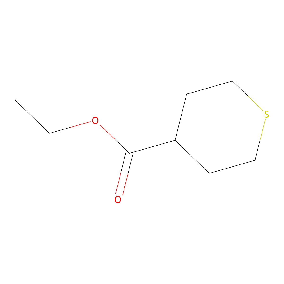 Ethyl thiane-4-carboxylate molecular structure, CAS 856939-74-7