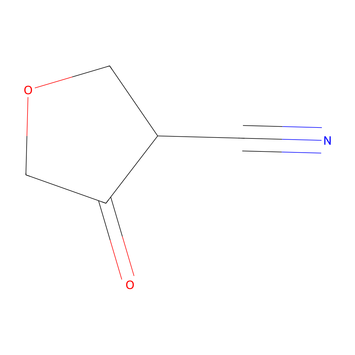 4-Oxotetrahydrofuran-3-carbonitrile molecular structure, CAS 856945-68-1
