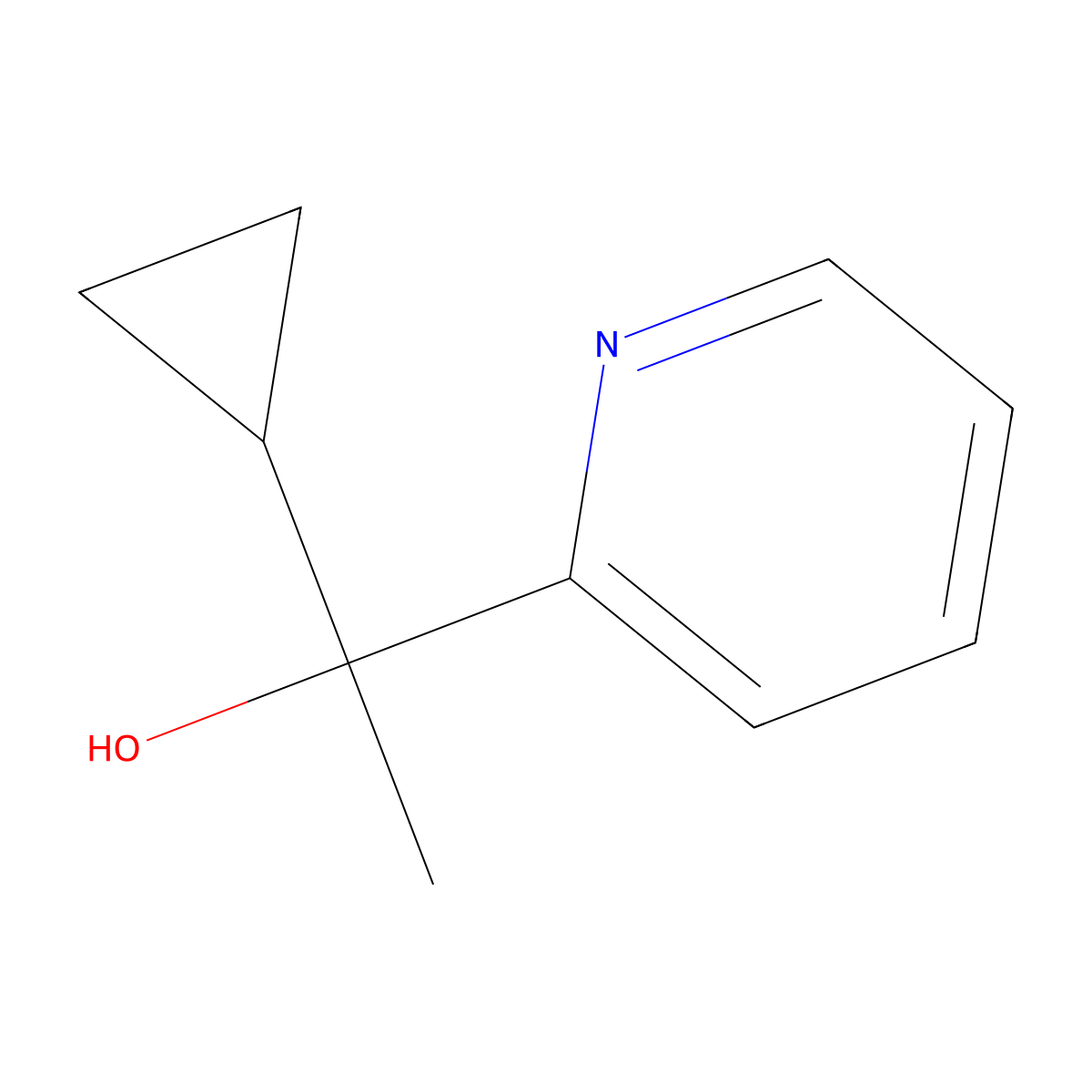 |A-Cyclopropyl-|A-methyl-2-pyridinemethanol molecular structure, CAS 856954-63-7