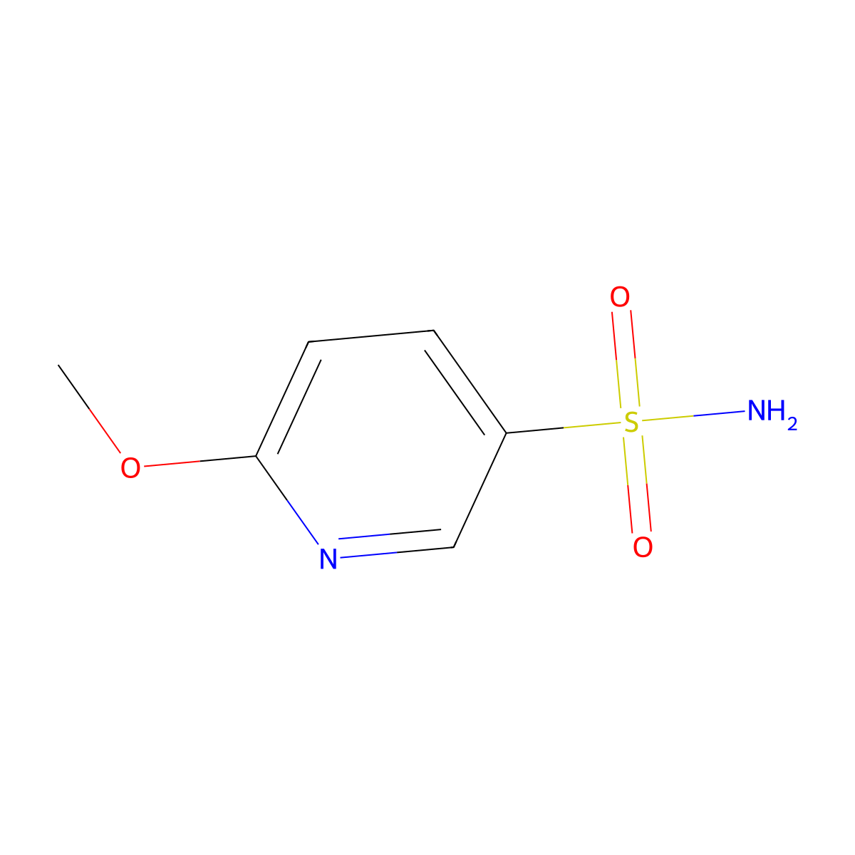6-Methoxypyridine-3-sulfonamide molecular structure, CAS 856955-32-3