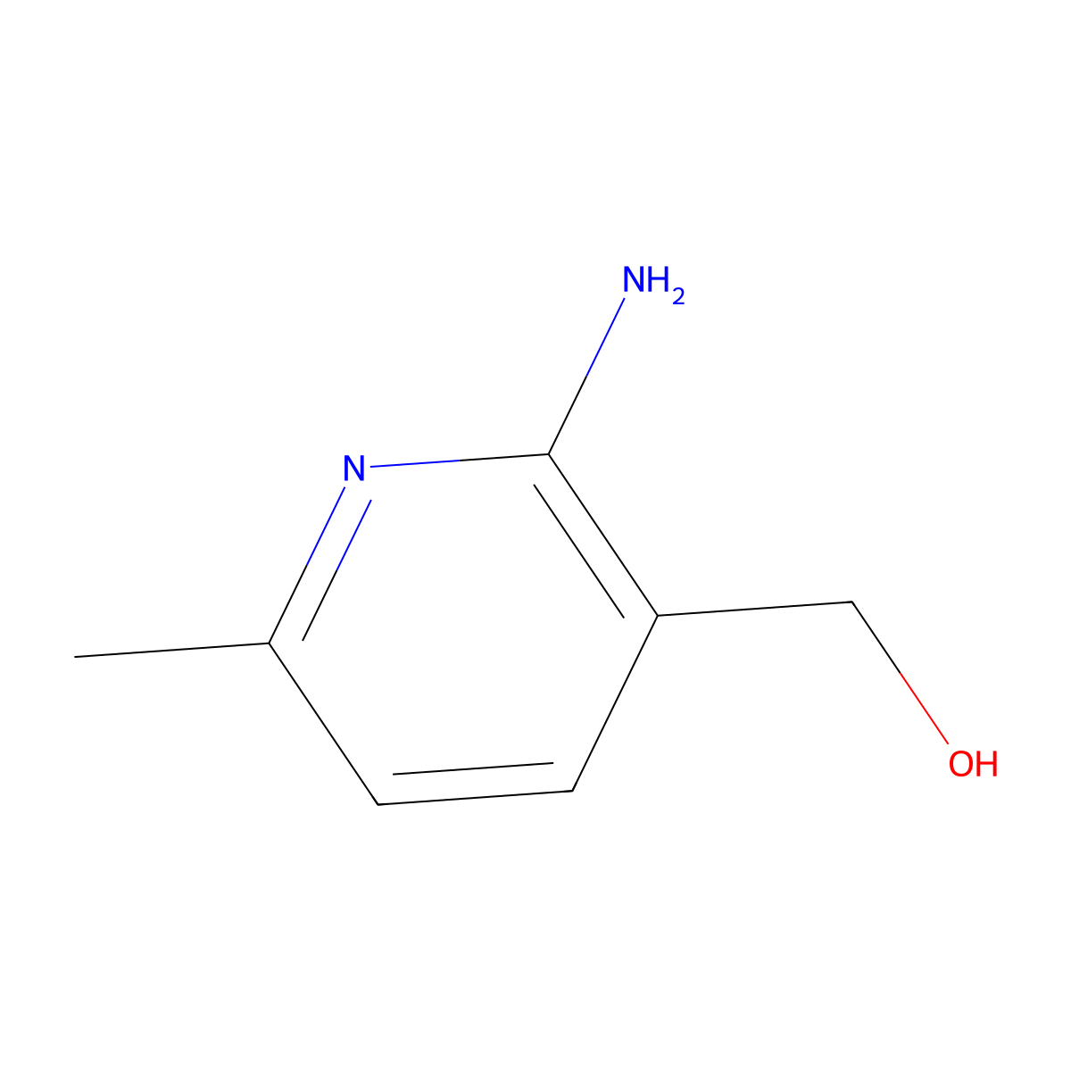 (2-Amino-6-methylpyridin-3-yl)methanol molecular structure, CAS 856956-20-2