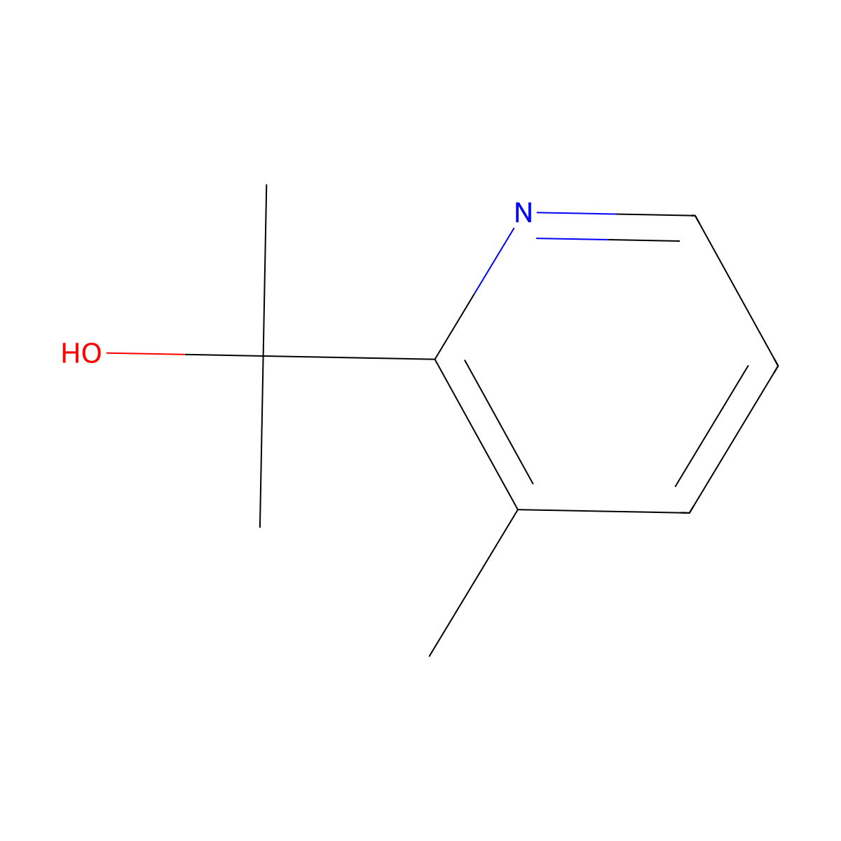 2-(3-Methylpyridin-2-YL)propan-2-OL molecular structure, CAS 856956-41-7