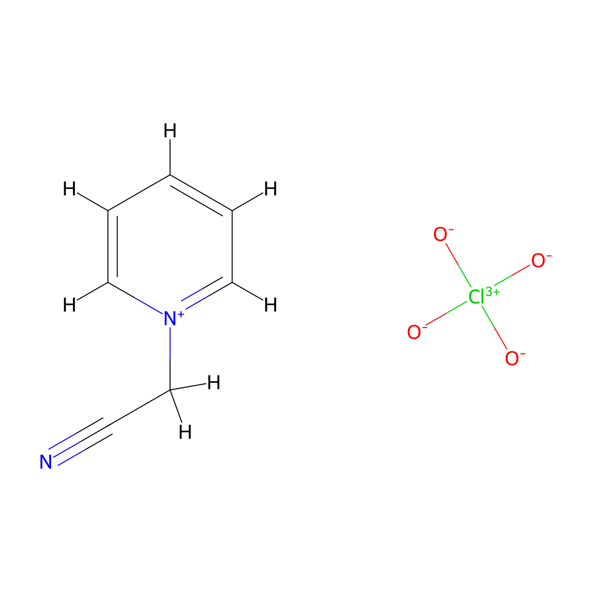 1-(Cyanomethyl)pyridin-1-ium perchlorate molecular structure, CAS 856959-07-4