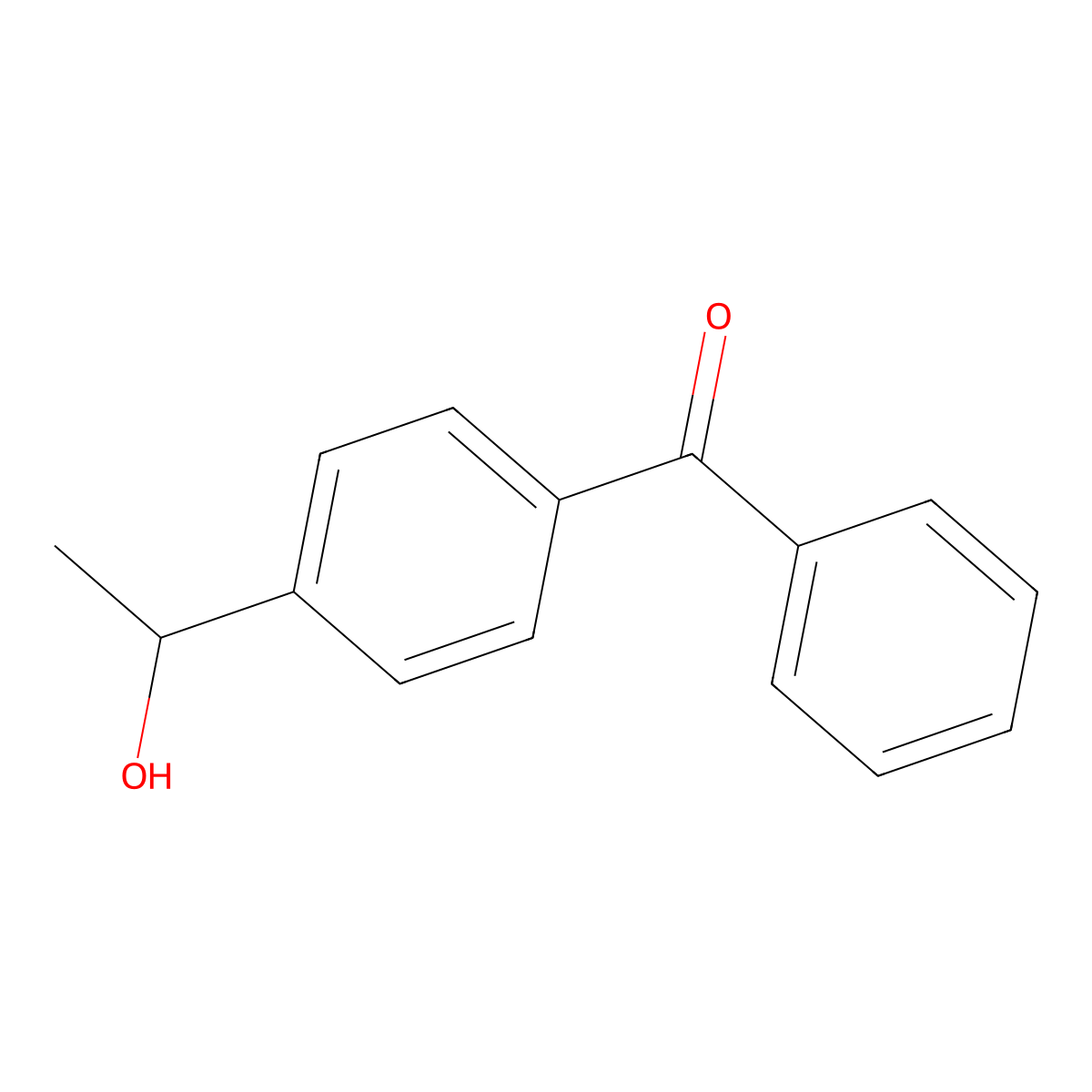 Methanone, [4-(1-hydroxyethyl)phenyl]phenyl- molecular structure, CAS 85696-44-2