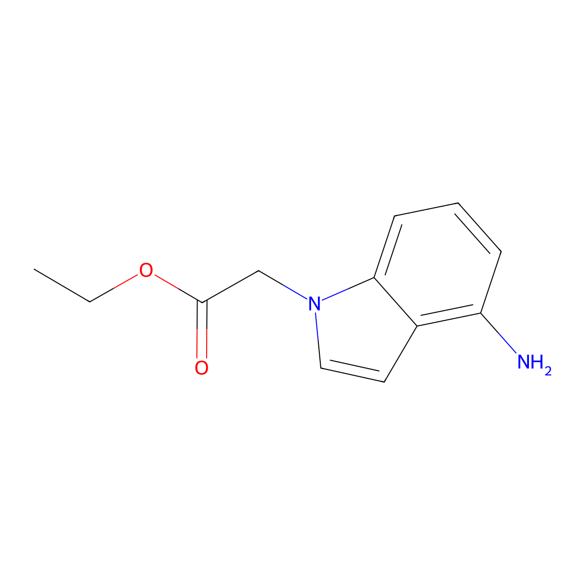 Ethyl 2-(4-amino-1h-indol-1-yl)acetate molecular structure, CAS 85696-96-4