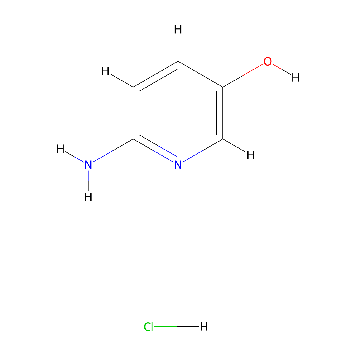 6-Aminopyridin-3-ol hydrochloride molecular structure, CAS 856965-37-2