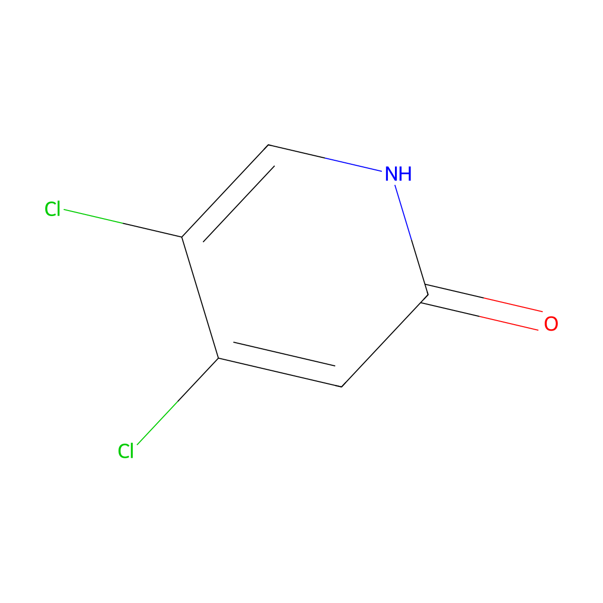 4,5-Dichloropyridin-2(1H)-one molecular structure, CAS 856965-66-7