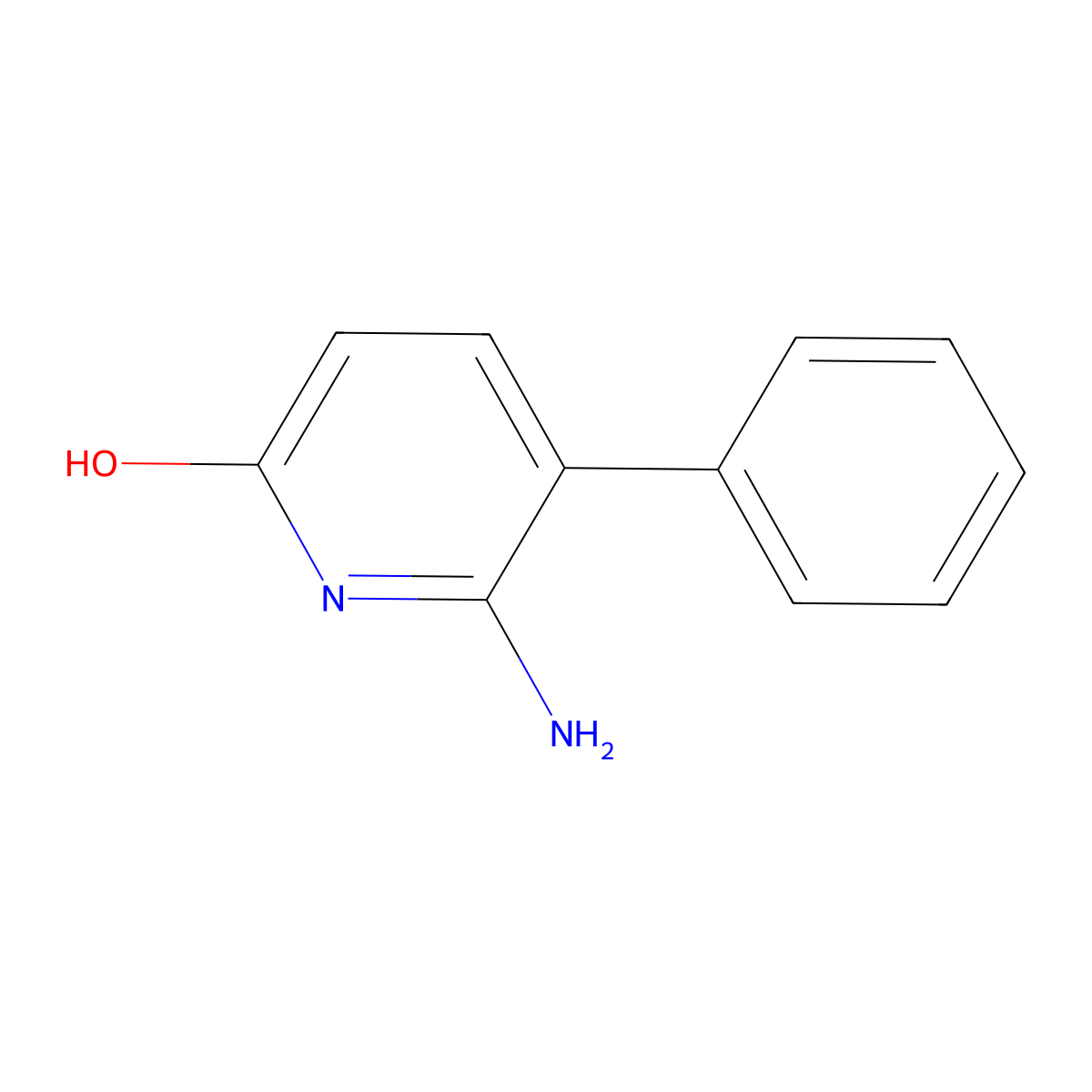 6-Amino-5-phenylpyridin-2-ol molecular structure, CAS 856965-78-1