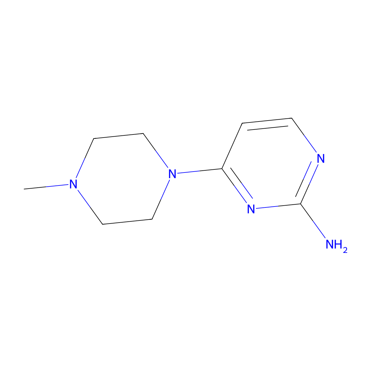 4-(4-Methylpiperazin-1-YL)pyrimidin-2-amine molecular structure, CAS 856973-81-4