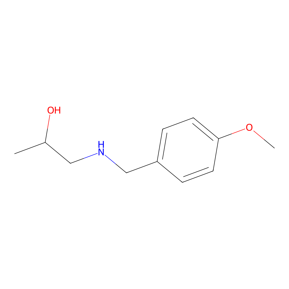1-{[(4-Methoxyphenyl)methyl]amino}propan-2-ol molecular structure, CAS 856978-80-8