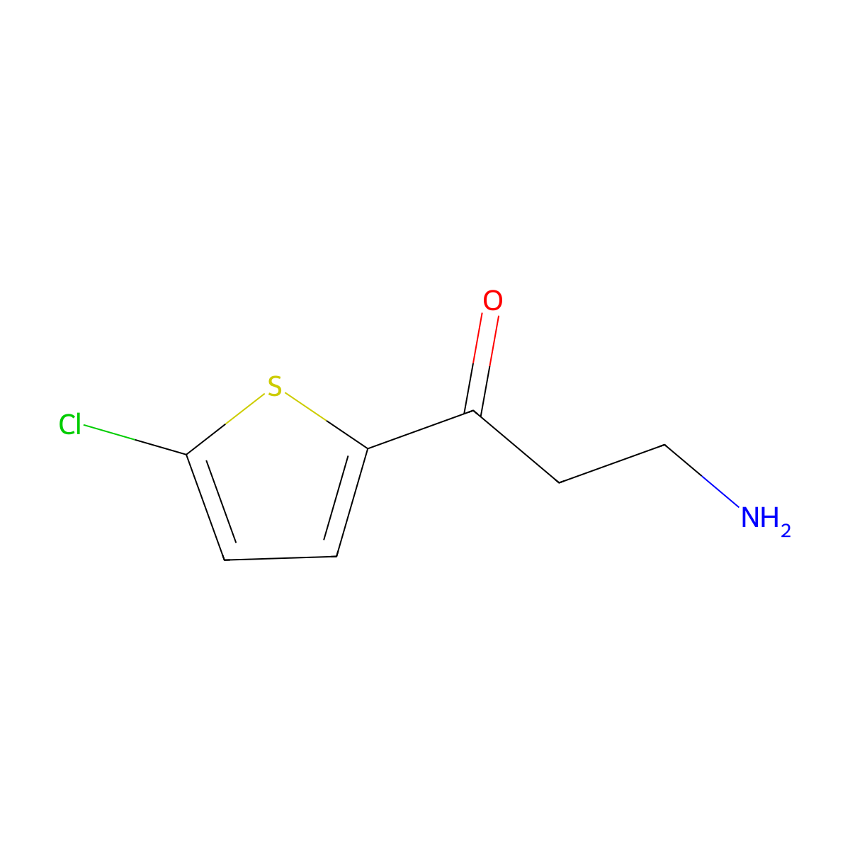 3-Amino-1-(5-chlorothiophen-2-yl)propan-1-one molecular structure, CAS 856978-85-3