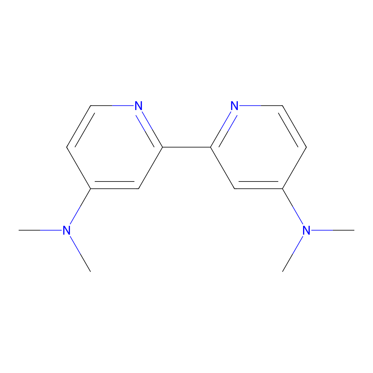 4,4'-Dimethylamino-2,2'-bipyridine molecular structure, CAS 85698-56-2