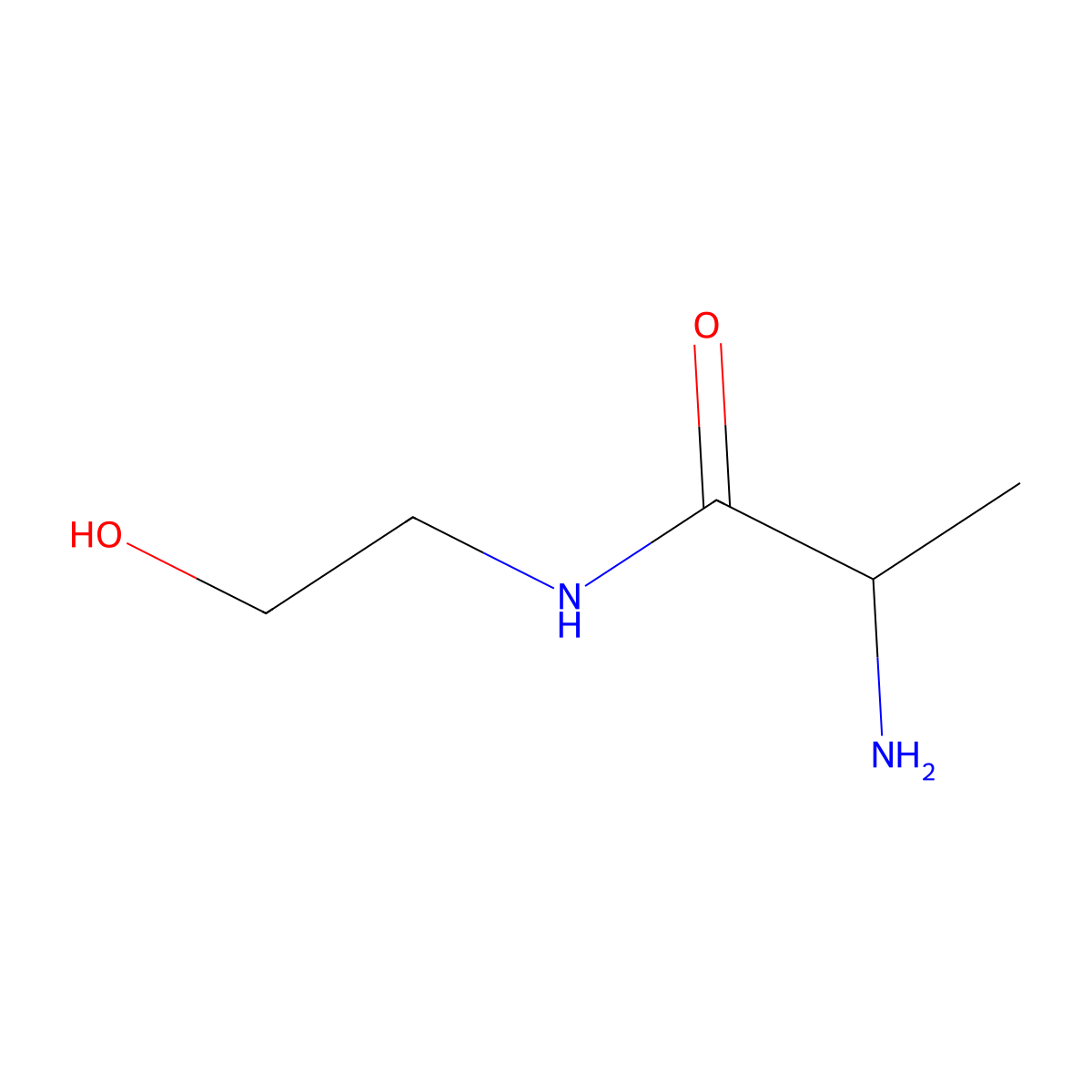 2-amino-N-(2-hydroxyethyl)propanamide molecular structure, CAS 856984-11-7