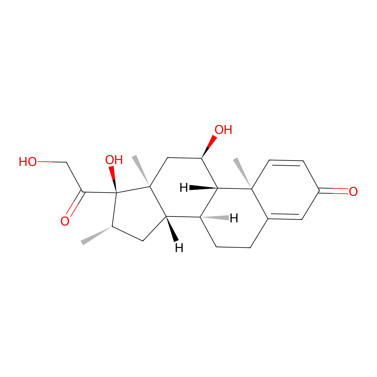 11alpha,17,21-Trihydroxy-16beta-methylpregna-1,4-diene-3,20-dione molecular structure, CAS 85700-75-0