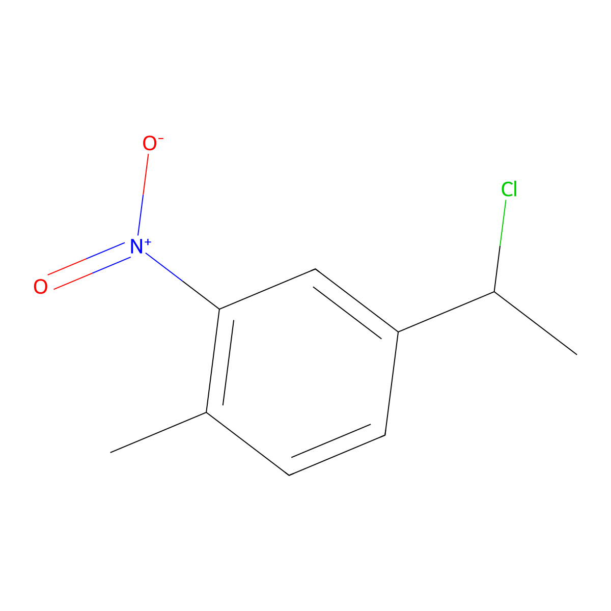 4-(1-Chloroethyl)-1-methyl-2-nitrobenzene molecular structure, CAS 857001-56-0