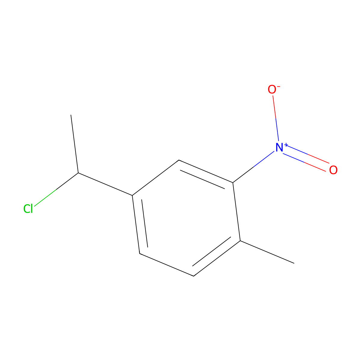 4-(1-Chloroethyl)-1-methyl-2-nitrobenzene molecular structure, CAS 857001-56-0
