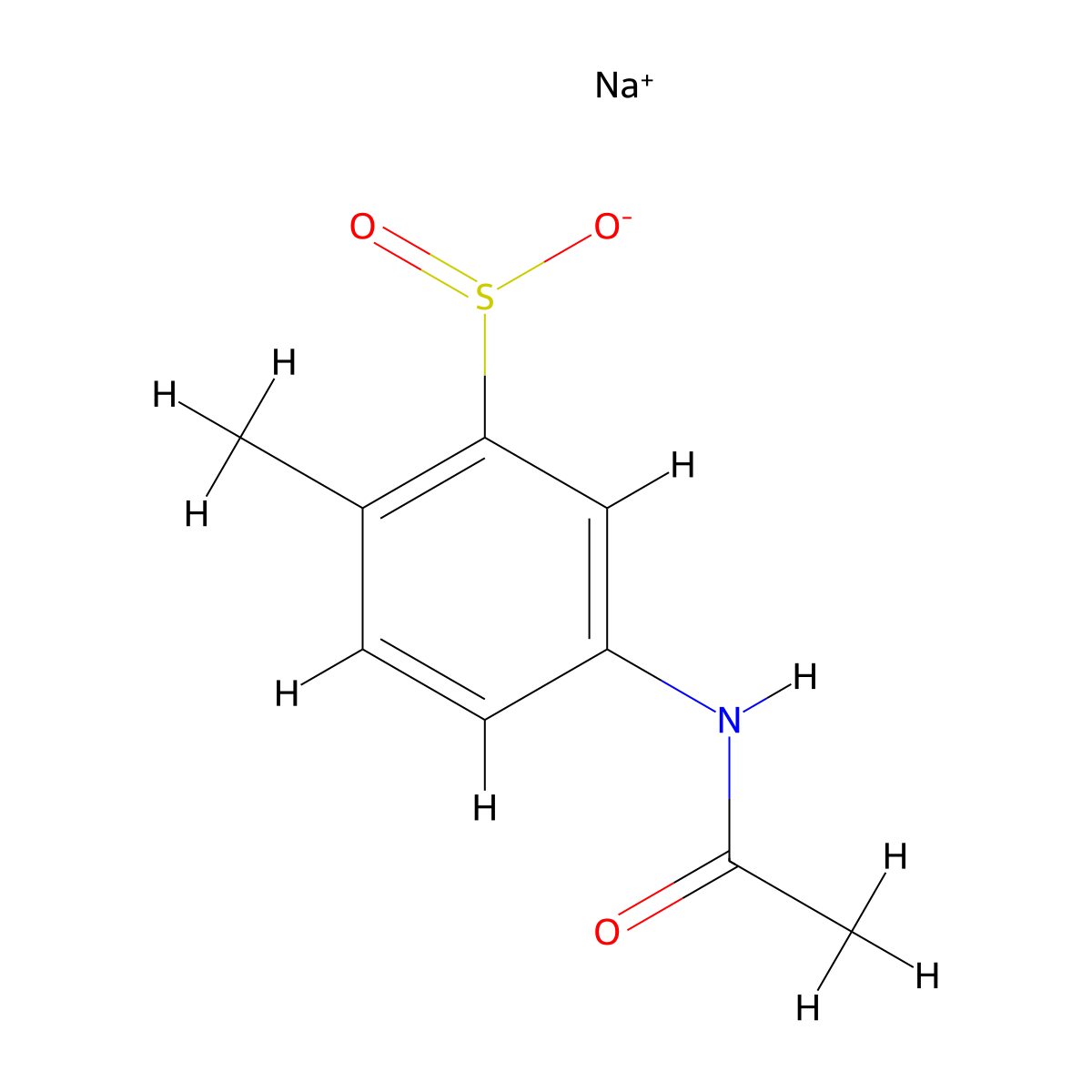 Sodium 5-acetamido-2-methylbenzene-1-sulfinate molecular structure, CAS 857003-06-6