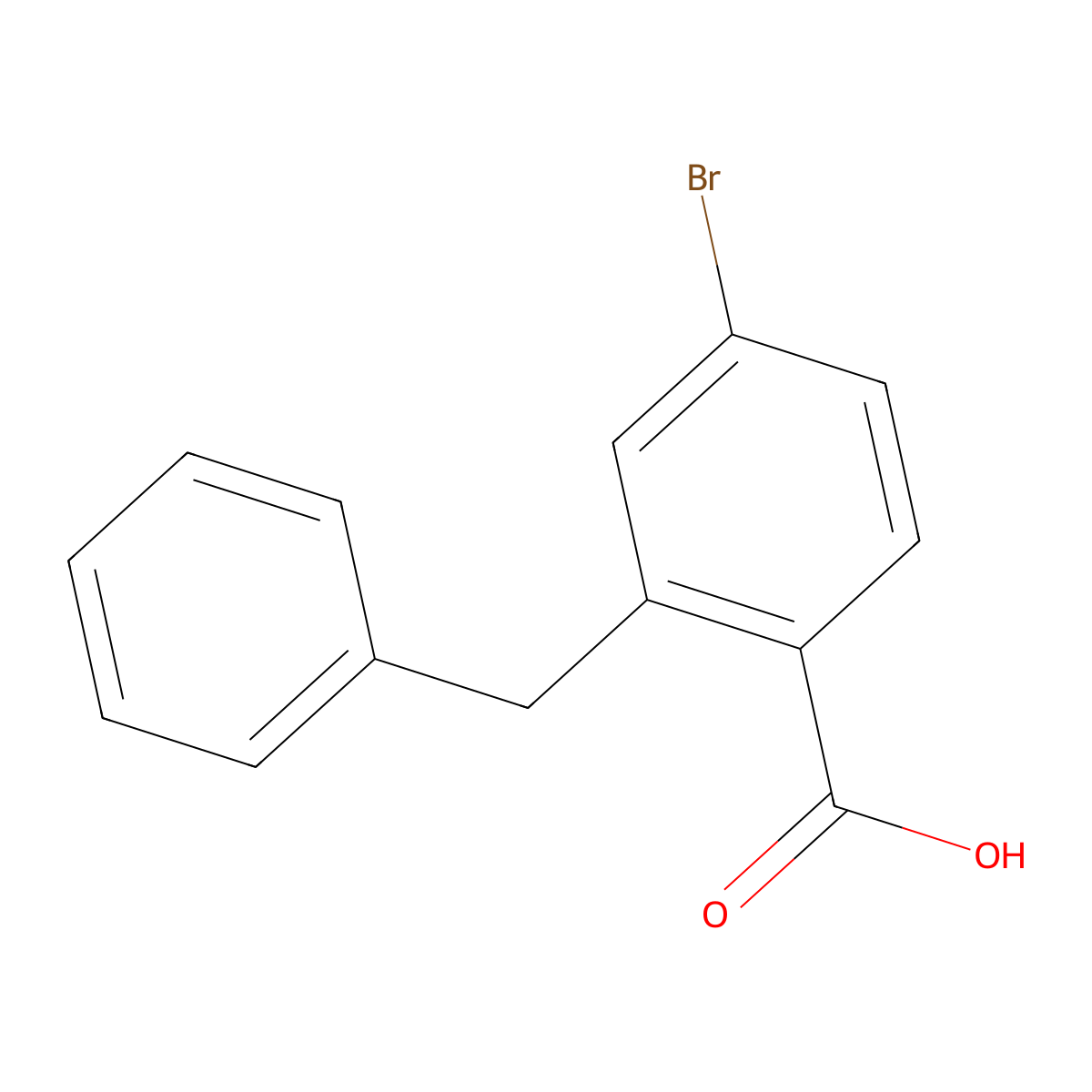 2-Benzyl-4-bromobenzoic acid molecular structure, CAS 857005-14-2