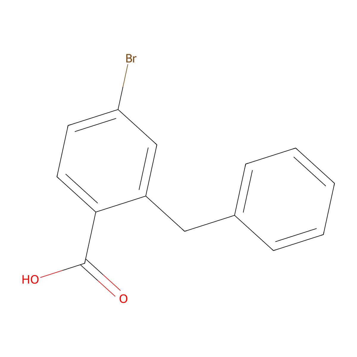 2-Benzyl-4-bromobenzoic acid molecular structure, CAS 857005-14-2