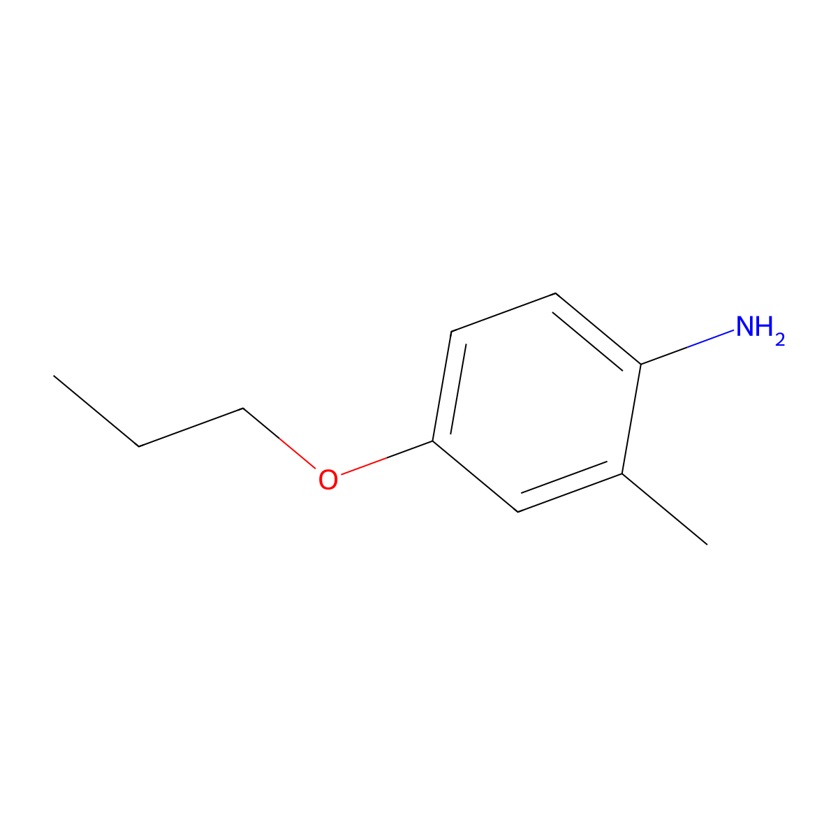 2-Methyl-4-propoxyaniline molecular structure, CAS 857007-46-6