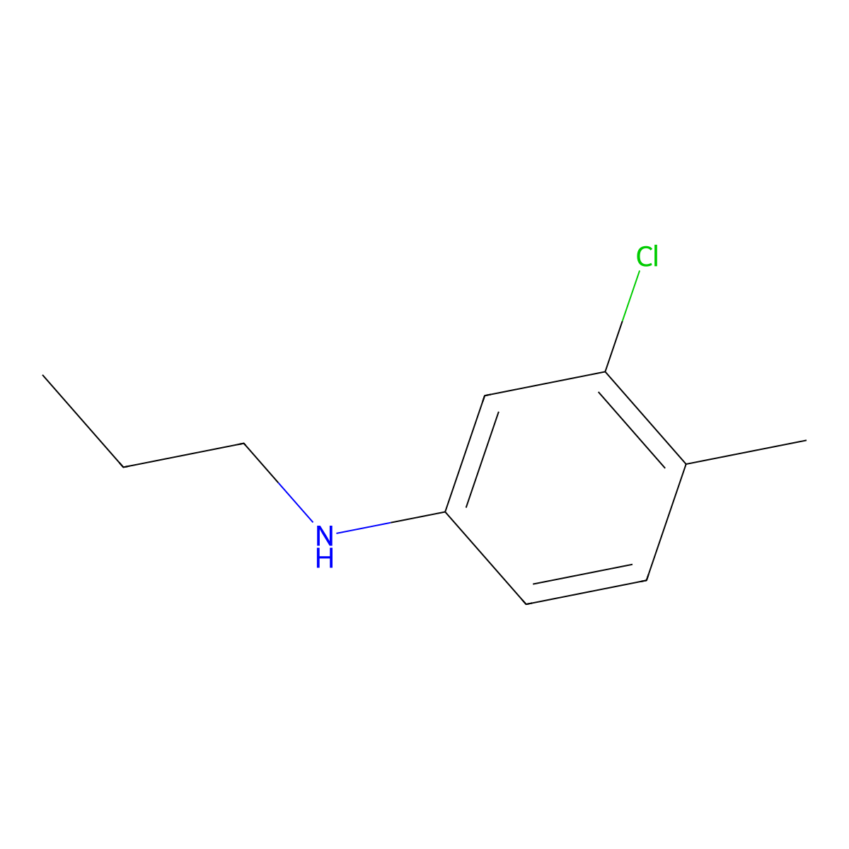 3-Chloro-4-methyl-N-propylaniline molecular structure, CAS 857007-95-5