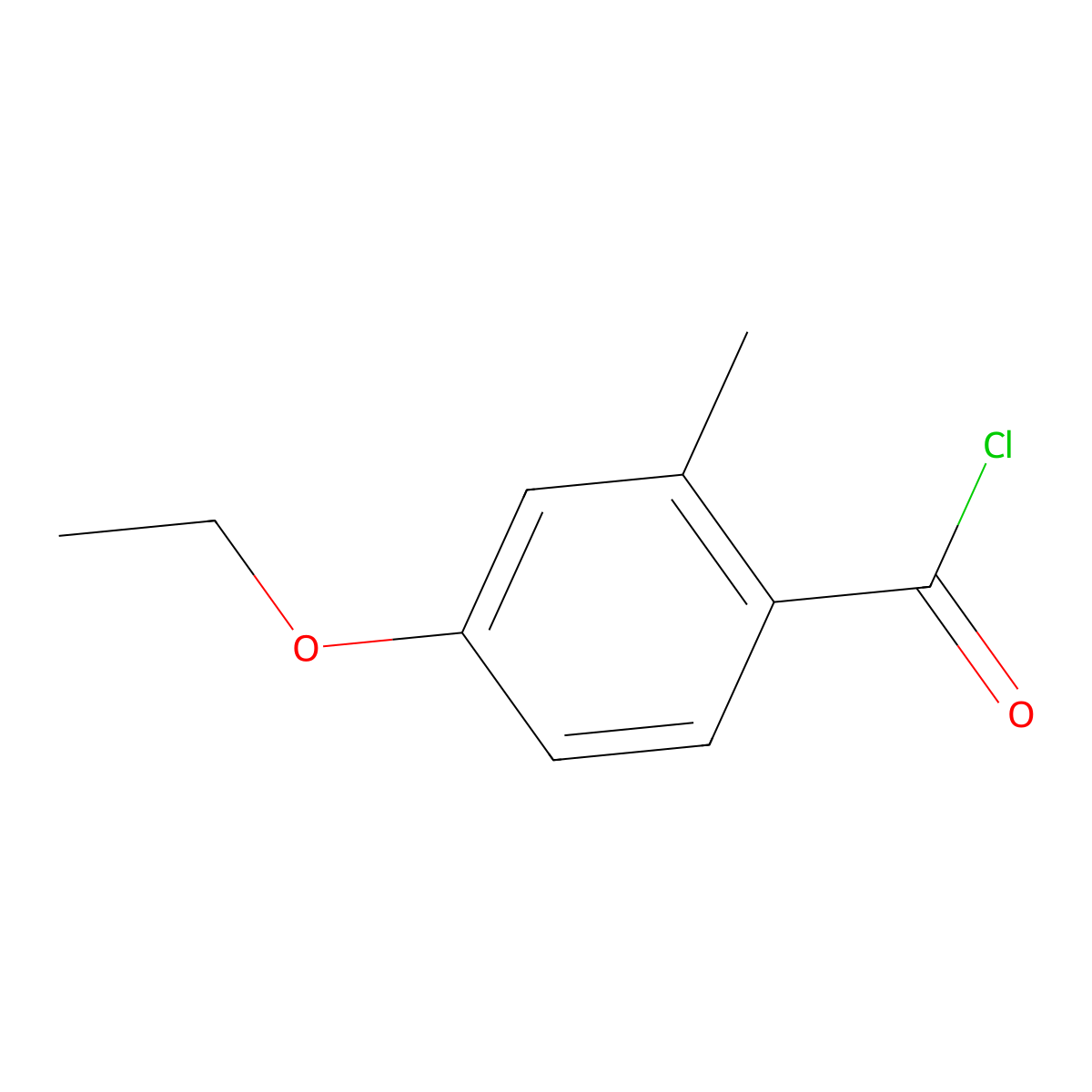 4-Ethoxy-2-methylbenzoyl chloride molecular structure, CAS 857009-11-1