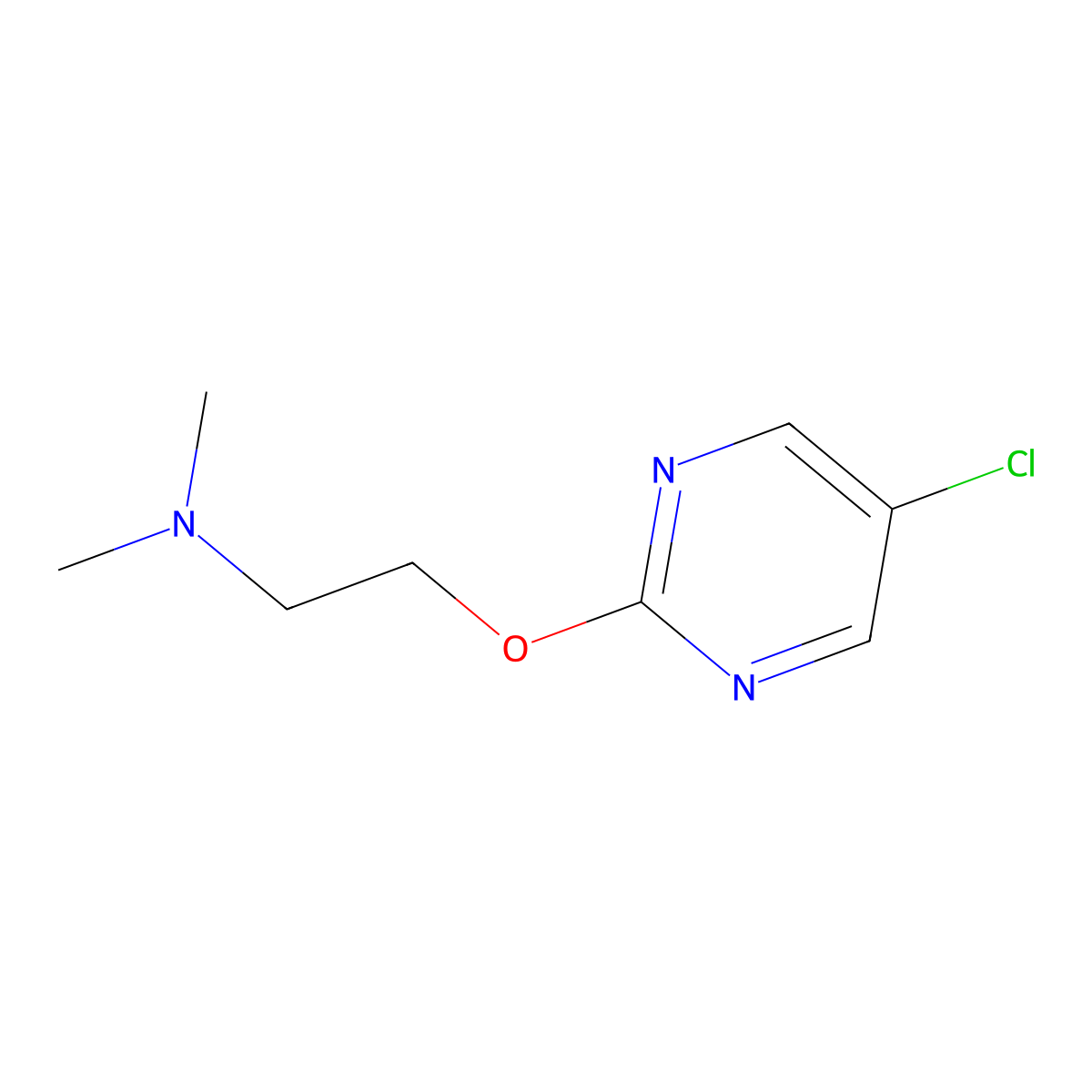 Ethanamine, 2-[(5-chloro-2-pyrimidinyl)oxy]-N,N-dimethyl- molecular structure, CAS 857011-22-4