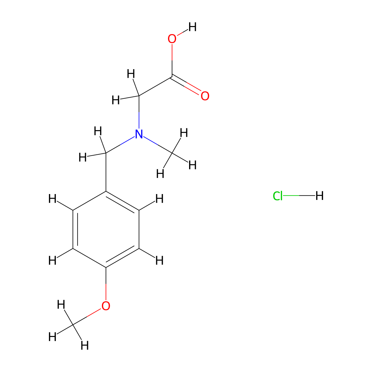 [(4-Methoxy-benzyl)-methyl-amino]-acetic acid hydrochloride molecular structure, CAS 857018-50-9