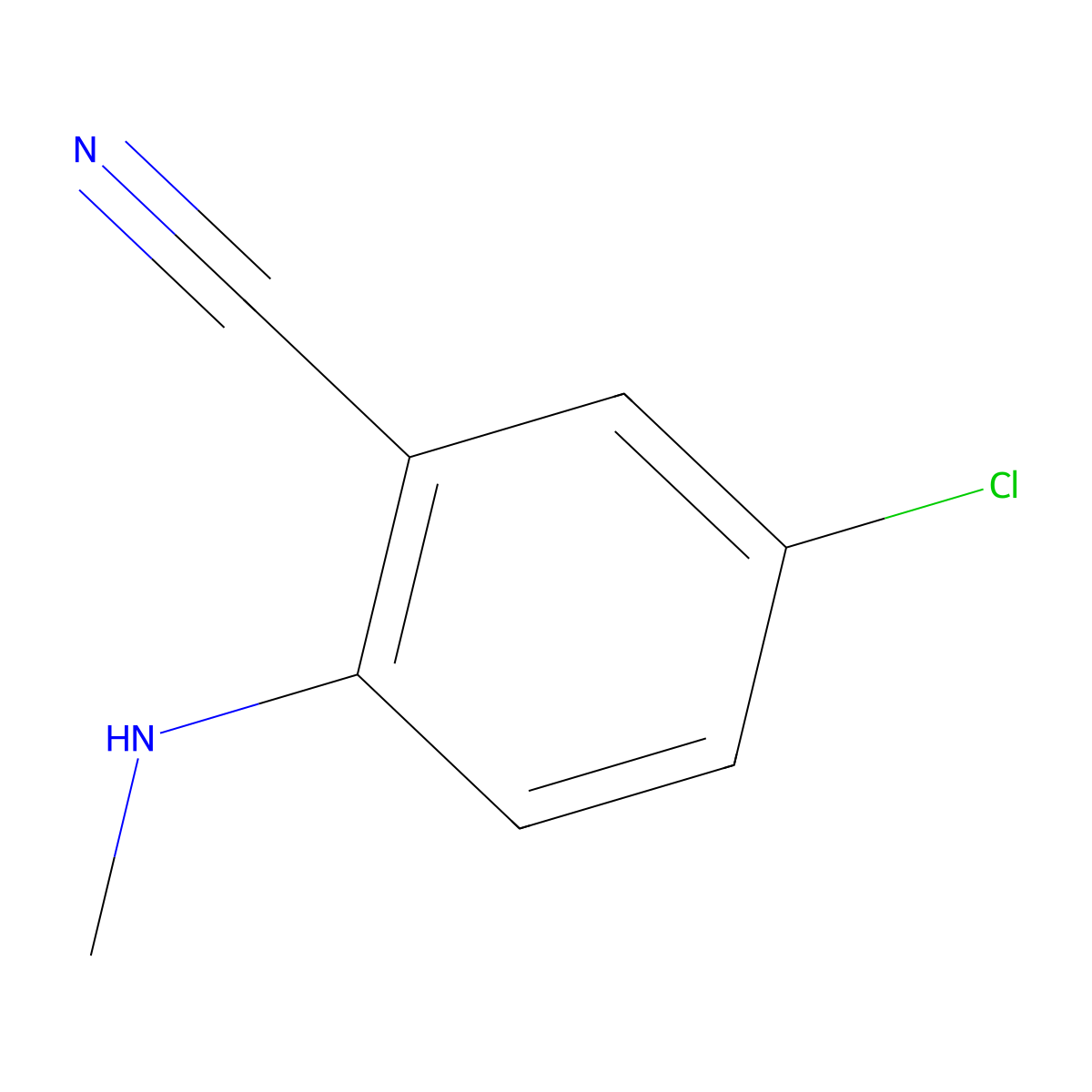 5-Chloro-2-(methylamino)benzonitrile molecular structure, CAS 85702-70-1