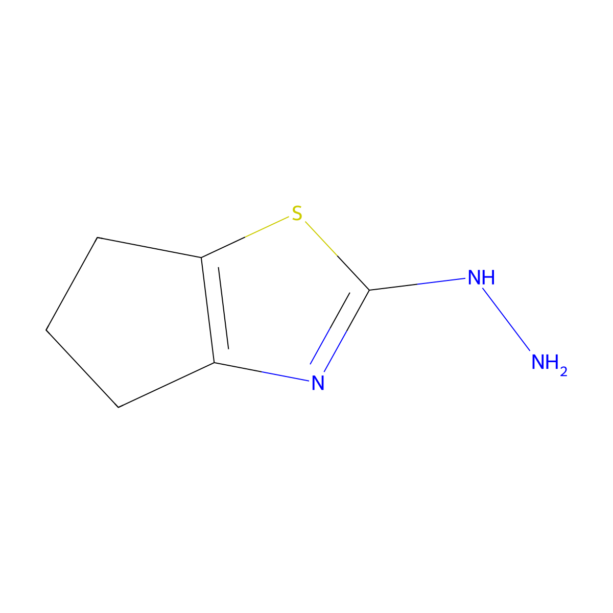 2-Hydrazinyl-5,6-dihydro-4H-cyclopenta[d]thiazole molecular structure, CAS 857022-78-7