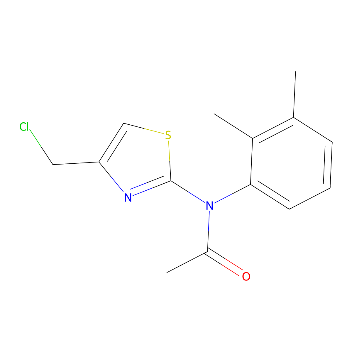N-[4-(chloromethyl)-1,3-thiazol-2-yl]-N-(2,3-dimethylphenyl)acetamide molecular structure, CAS 857041-74-8