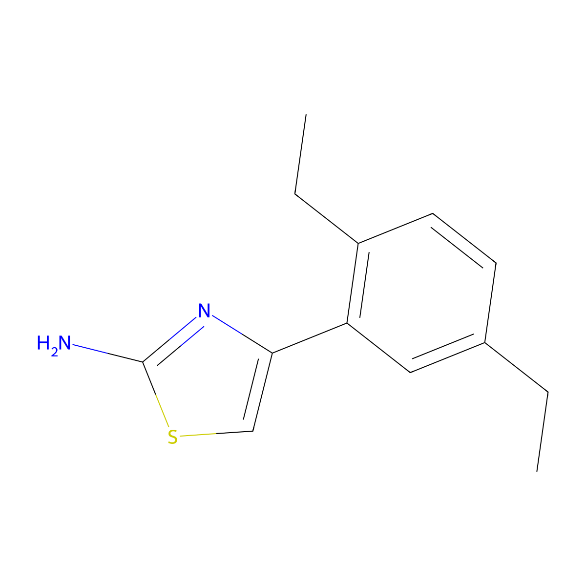 4-(2,5-Diethylphenyl)-1,3-thiazol-2-amine molecular structure, CAS 857041-76-0