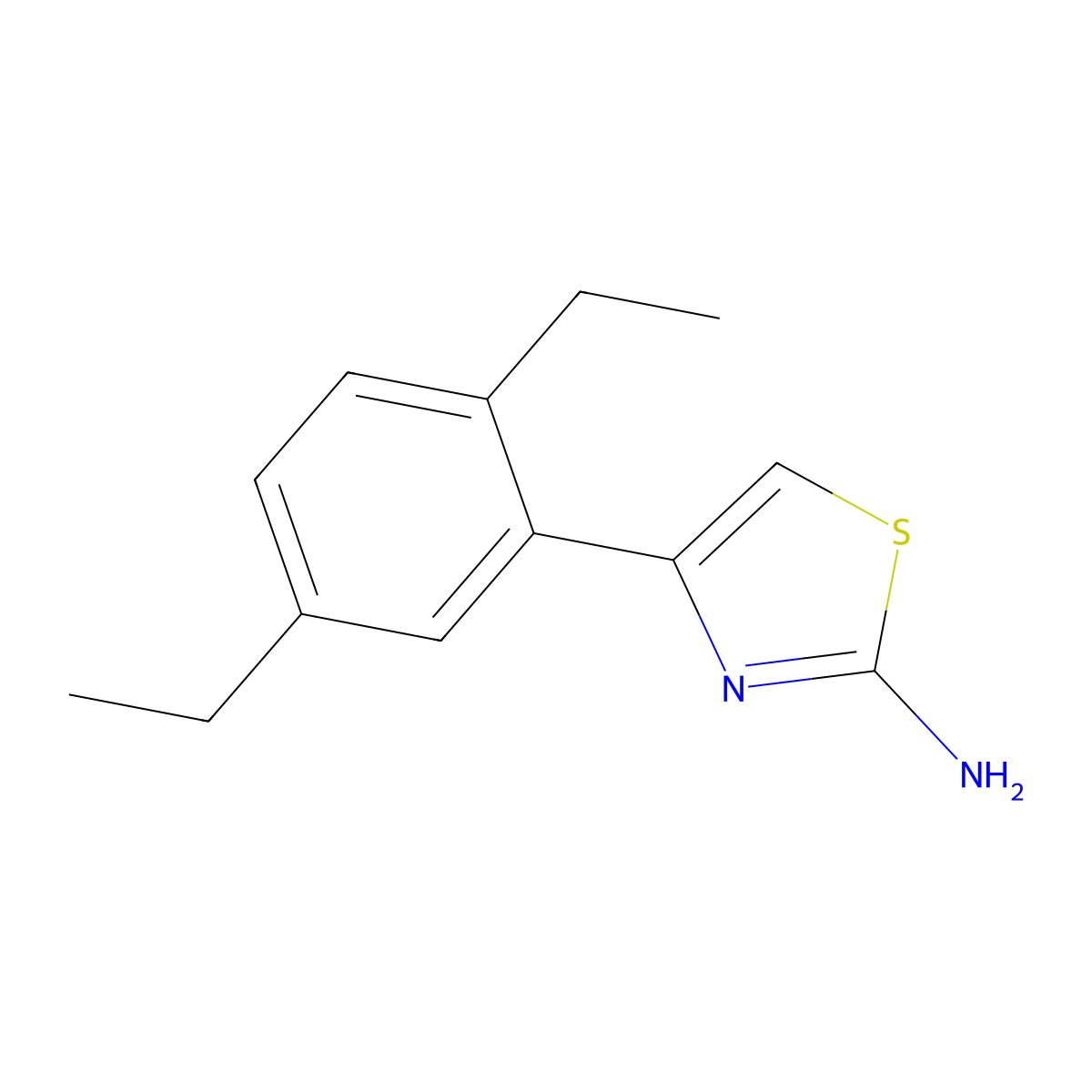 4-(2,5-Diethylphenyl)-1,3-thiazol-2-amine molecular structure, CAS 857041-76-0