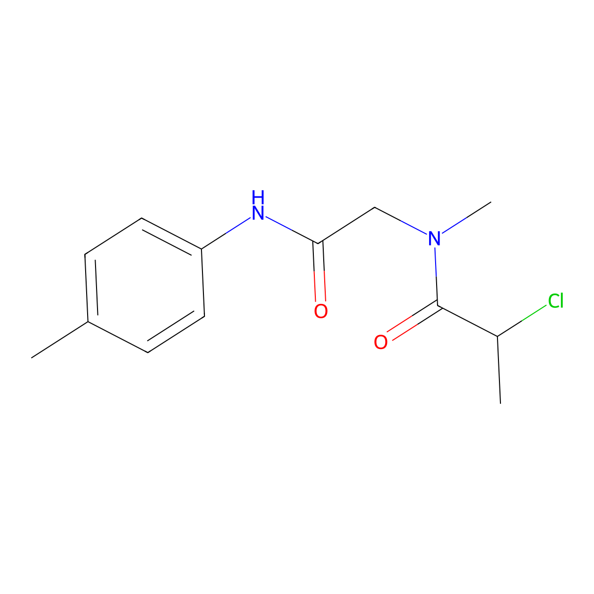 2-Chloro-N-methyl-N-{[(4-methylphenyl)carbamoyl]methyl}propanamide molecular structure, CAS 857041-78-2