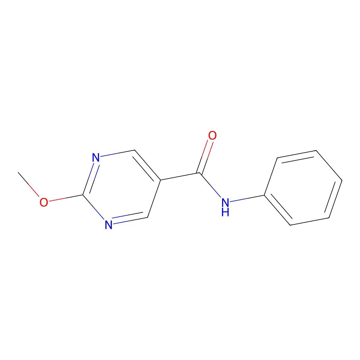 2-methoxy-N-phenylpyrimidine-5-carboxamide molecular structure, CAS 857042-16-1
