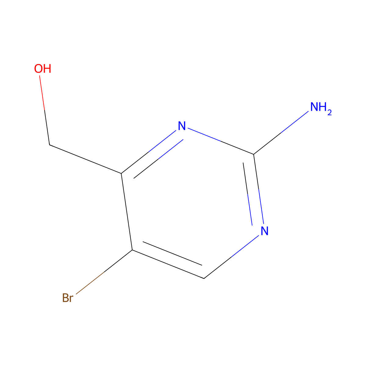 (2-Amino-5-bromo-4-pyrimidinyl)methanol molecular structure, CAS 857042-51-4