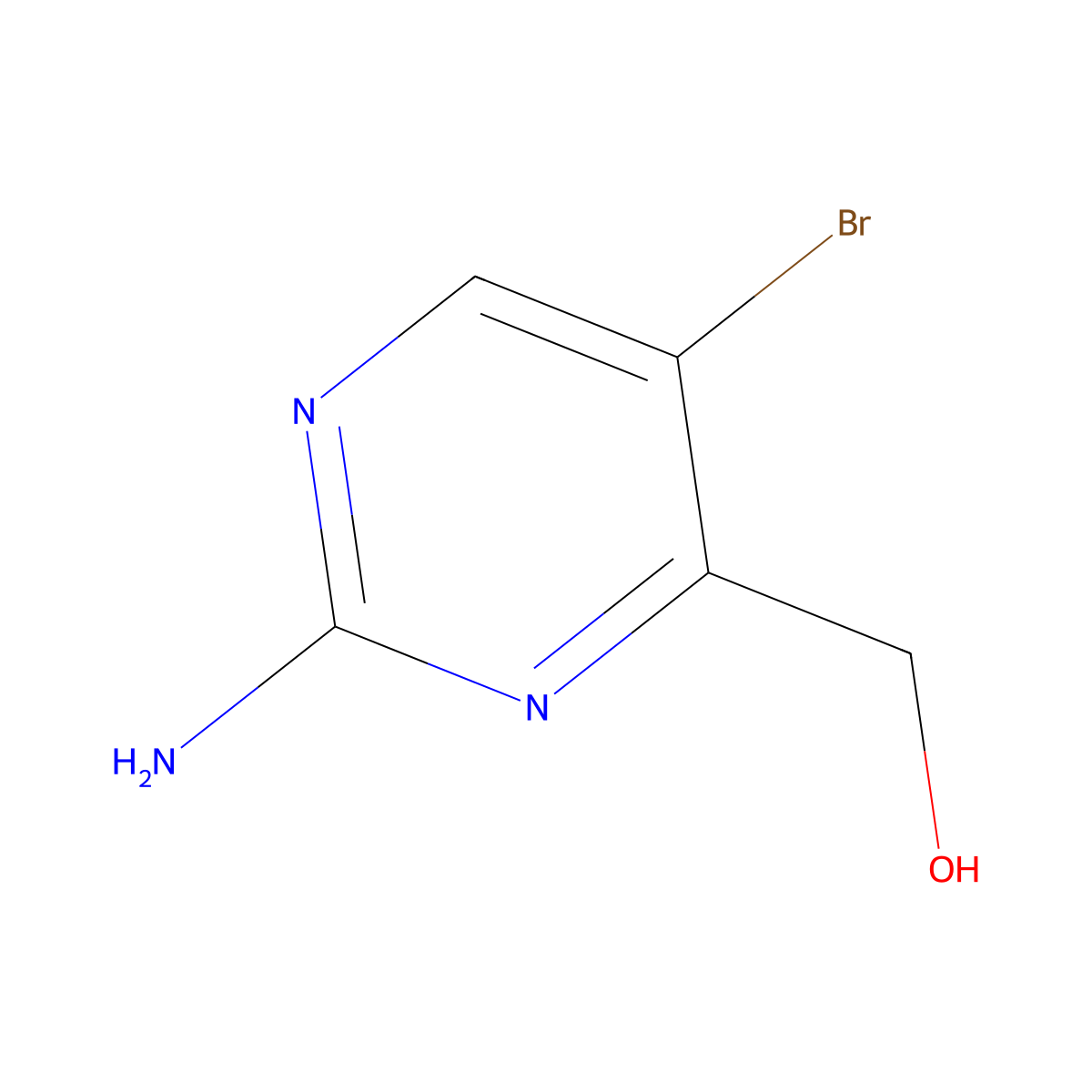 (2-Amino-5-bromo-4-pyrimidinyl)methanol molecular structure, CAS 857042-51-4