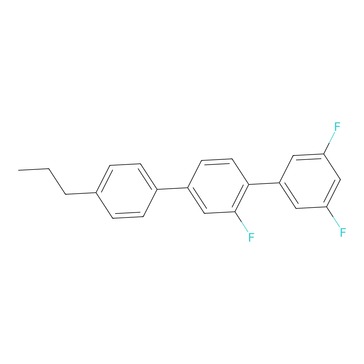 2',3,5-Trifluoro-4''-propyl-1,1':4',1''-terphenyl molecular structure, CAS 857048-78-3