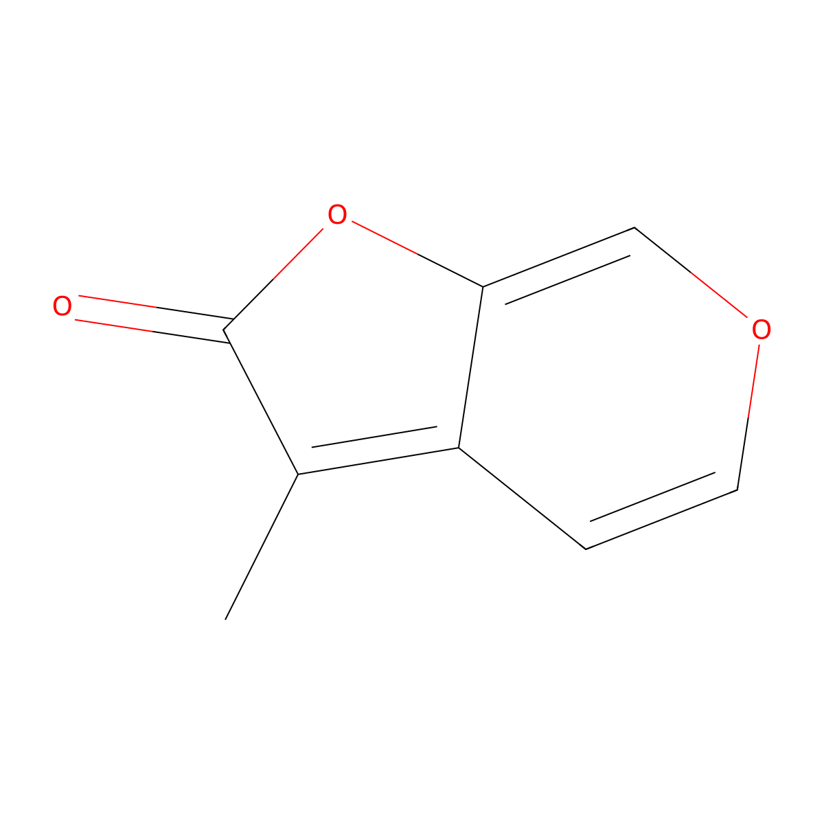 3-methyl-2H-furo(2,3-c)pyran-2-one molecular structure, CAS 857054-02-5