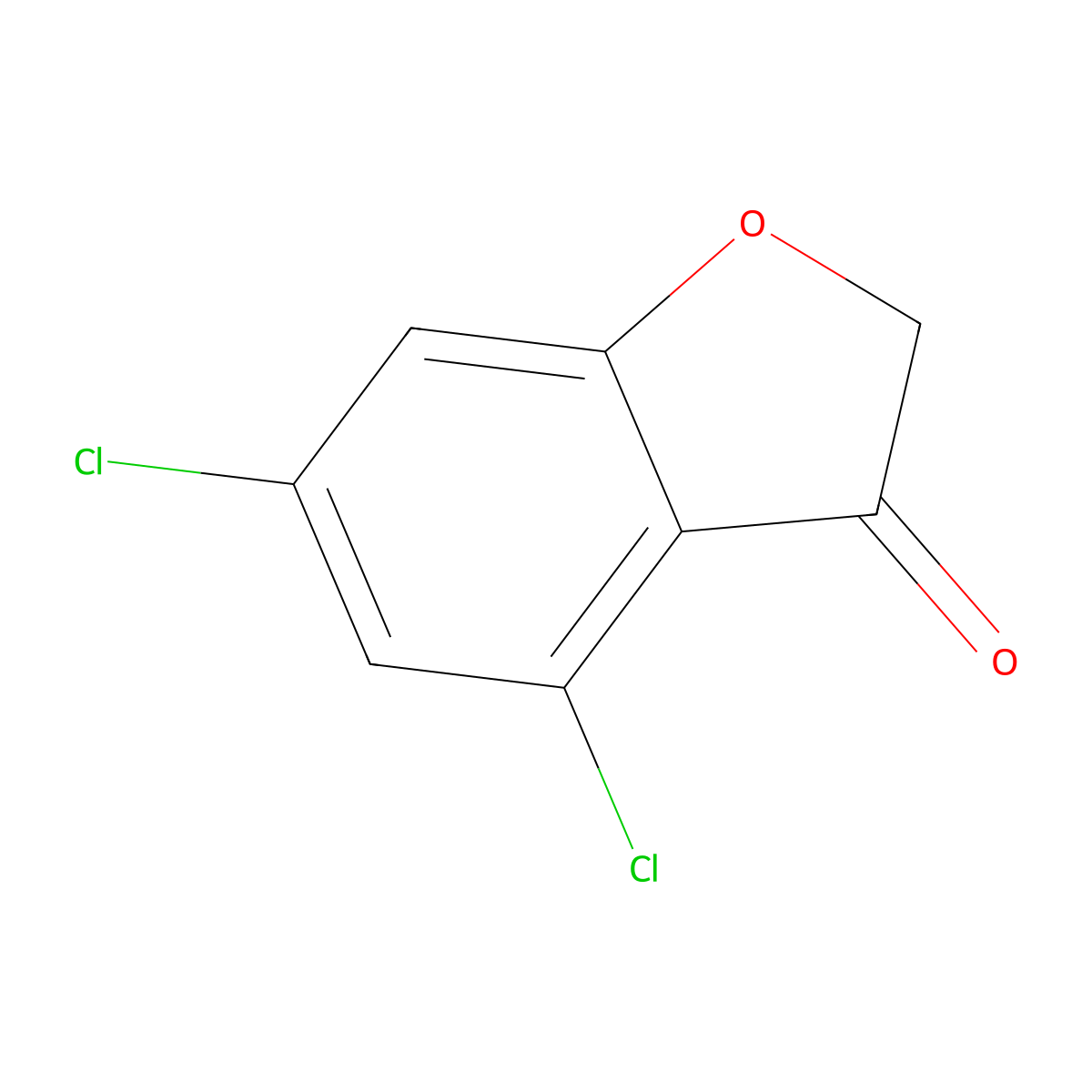 4,6-Dichloro-2,3-dihydro-1-benzofuran-3-one molecular structure, CAS 857062-58-9