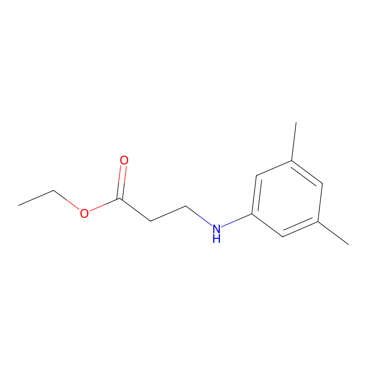 Ethyl 3-[(3,5-dimethylphenyl)amino]propanoate molecular structure, CAS 857071-91-1