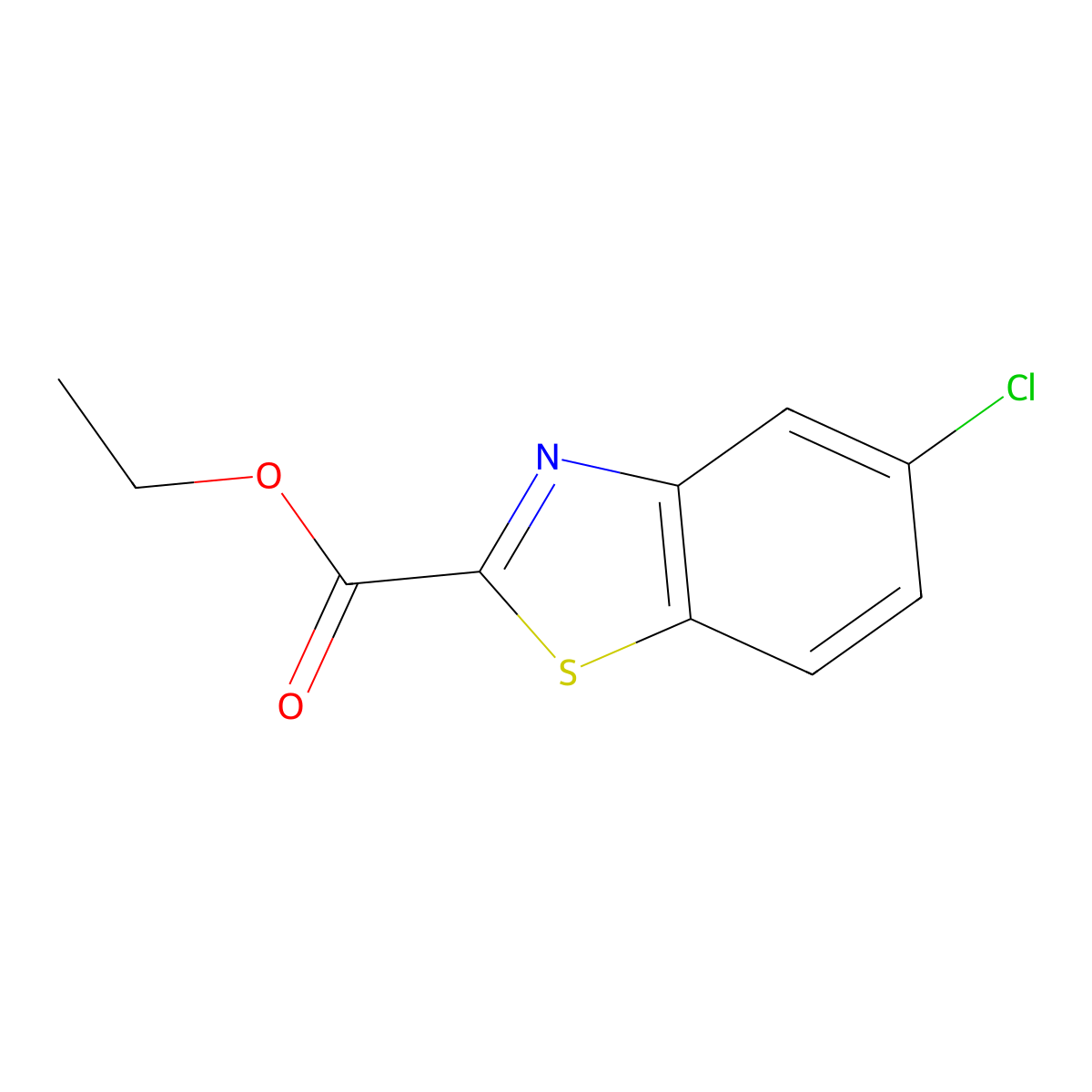 Ethyl 5-chloro-1,3-benzothiazole-2-carboxylate molecular structure, CAS 857081-41-5